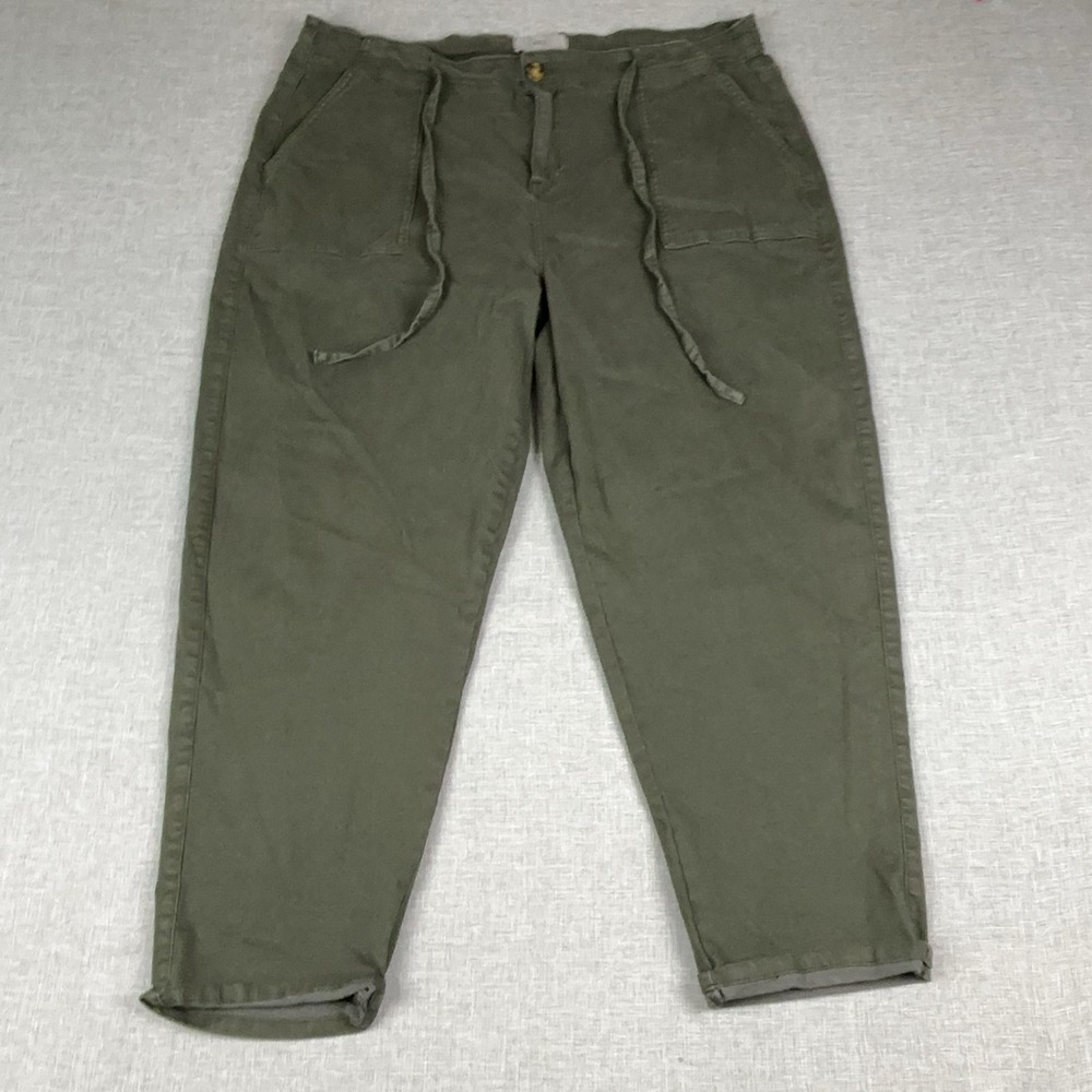 BKE Pants Mens 36x27 Green Jogger Stretch Drawstring Tapered Casual Relaxed Fit